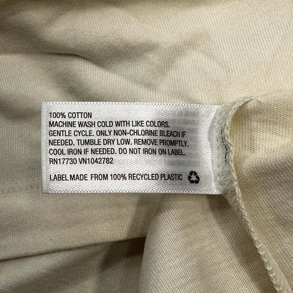 BCI Original Use Men's Size 4XL Short Sleeve Tee Shirt Cream New With Tags - Picture 6 of 12